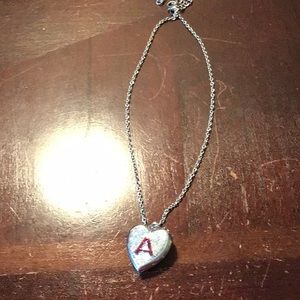 Letter a girls locket